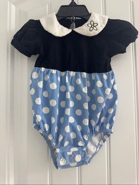 Taylor Joelle Vintage Minnie Romper with Peter Pan Collar